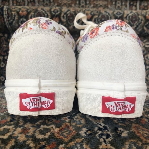 VANS Old Skool Vintage Floral Sidestripe Shoes / Sneakers Canvas / Suede, Size 7 - Picture 9 of 11